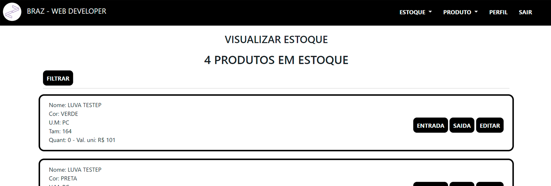 Foto do projeto: Estoque - Z